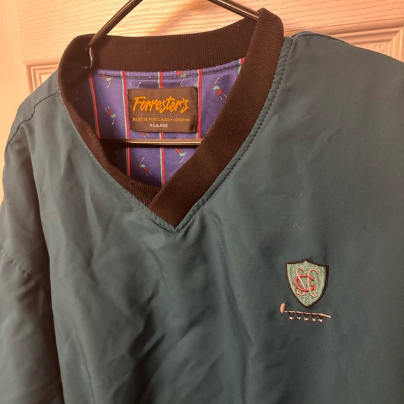 Teal Vintage Forrester's Outerwear Golf Jacket Men XL Windbreaker Pullover - Picture 2 of 4